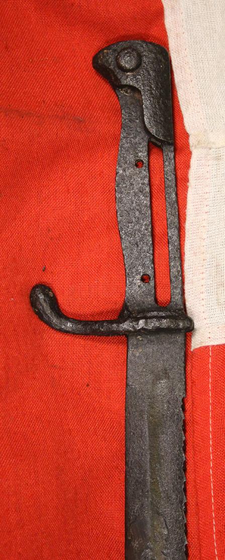 A S98/05 S or m.S.'Sawback'. The Infamous German WW1 'Sawback' Mauser Butcher Bayonet. A Recovered Relic From The Somme. Only 6% Of The Mauser Bayonets Were Fitted With Sawback, and 99.9% Of Those Later Officially Removed in 1917